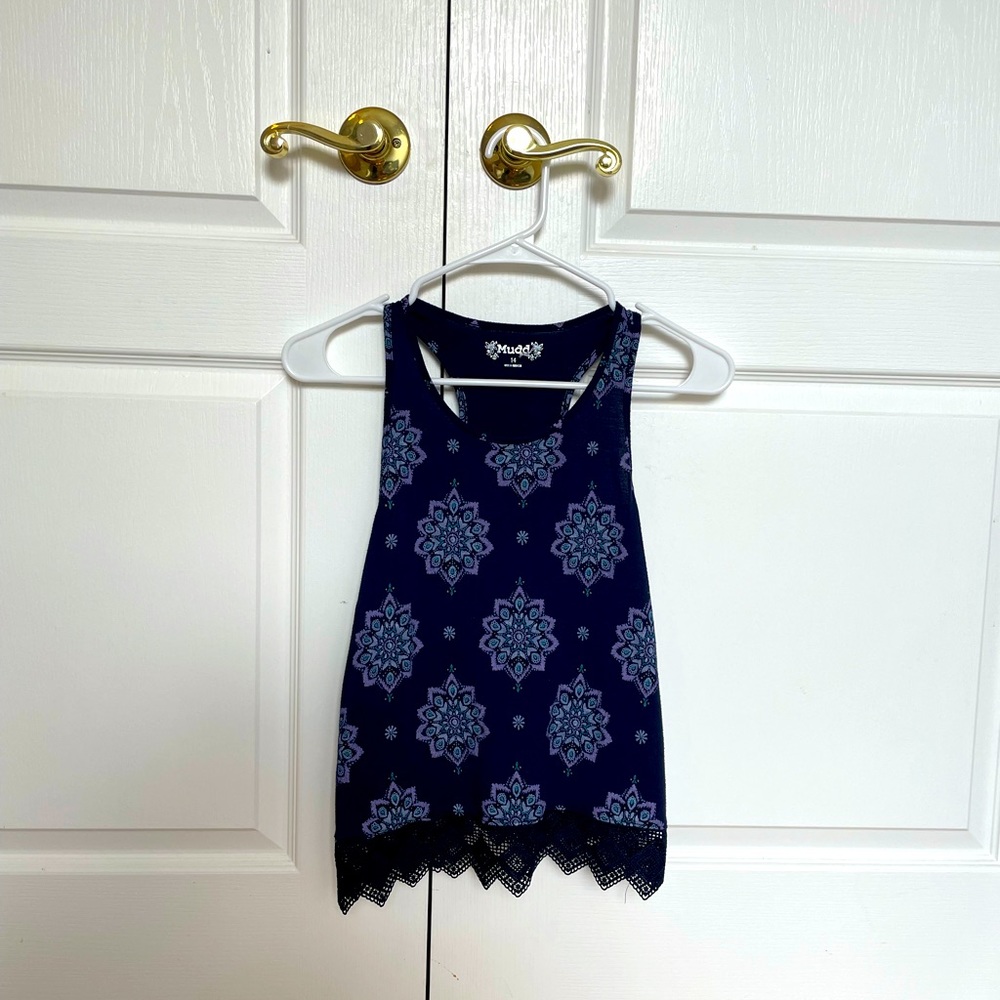 Mandala Design Navy Tank